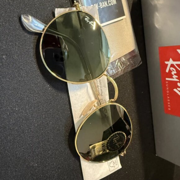 Ray ban round metal arista gold sunglasses NEW - Picture 4 of 7